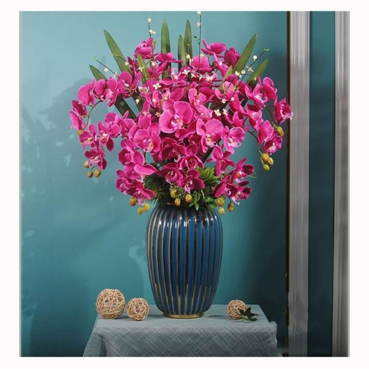 Kunstblumen Künstliche Blumen, Ochiden, Pflanzen, künstliche Orchidee im Topf, Pflanzen, Bonsai, schöne Dekoration für Hochzeit, Büro, Zuhause für jeden Anlass