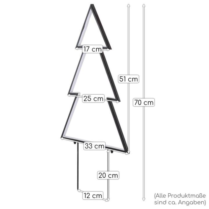 LED-Baum 180 LEDs, 51 cm hoch, mit Bodenstecker, Tannenbaum Outdoor S