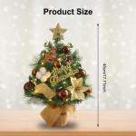 Kleiner Weihnachtsbaum mit Beleuchtung Mini Weihnachtsbaum Klein Geschmückt LED Tisch Tannenbaum Künstlich Klein mit Lichterkette Weihnachtsbäume mit Weihnachtsdeko DIY Tischdek