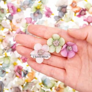100 stuks kunstbloemkoppen, kunstmadeliefjes, bloemkoppen, stoffen bloemen, , knutselen, voor doe-het-zelf ornamenten, accessoires, handwerk