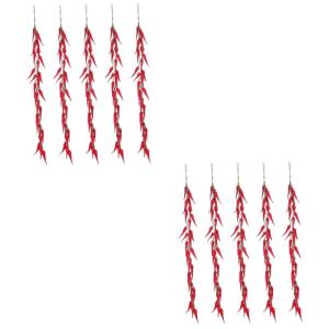 10 STK Chili-Pfeffer-Modelldekoration Rollenspielset Chili-Girlande wandverkleidung Wand polsterung künstliche Pflanzen Tischgirlande künstliche hängende Paprika Bauernpfefferde