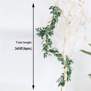 Kunstklimop slinger, hangende wijnstok, 2 m bladeren van de bladeren, klimop, kunstbloemen, decoratie, voor bruiloft, feest, tuin, festival, decoratie, wanddecoratie