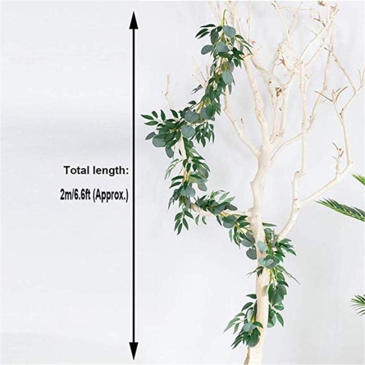 Kunstklimop slinger, hangende wijnstok, 2 m bladeren van de bladeren, klimop, kunstbloemen, decoratie, voor bruiloft, feest, tuin, festival, decoratie, wanddecoratie