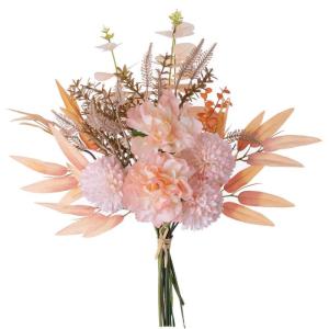 Kunstblumen Künstliche Pflanzen Blumen Deko Seidenblumen Hortensien Blumenarrangements Kernstück Hochzeit Blumenstrauß(Hellrosa)