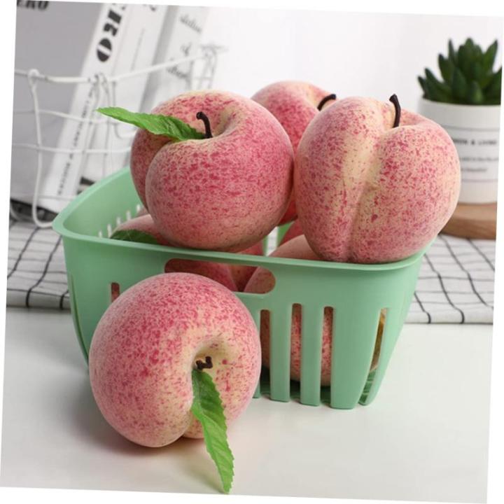 1 Satz Künstlicher Pfirsich Künstliches Obst Gemüse Heimdekoration Künstliche Früchte Ornamente Realistische Pfirsich Requisite Simulierte Obstmodelle Falsche 10 Stück