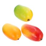 1 Satz Simulation Mango-Modell Spielsachen Toy Fruchtspielzeug Schaum Mangos Gefälschte Fruchtmodelle Dekorative Künstliche Mango-Requisiten Fotografie-Requisiten Poly-Drache 3st