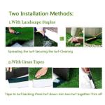 2 cm Dicke Kunstrasenmatte, realistischer Naturrasen-Teppich, 2,5 m breit, Astroturf-Gras-Fußmatte für Gartenrasenlandschaften (Größe: 2,5 x 2 m)
