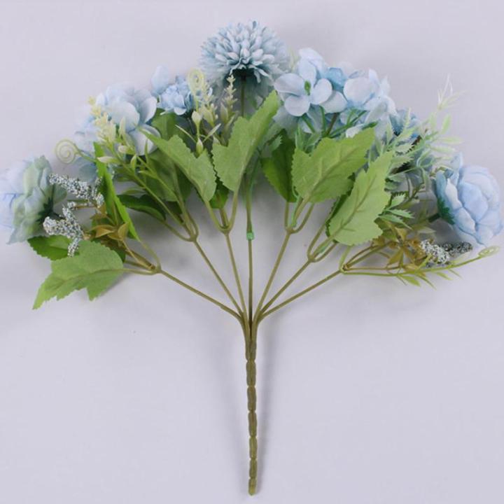 Kunstbloemen, 14 bundels pioenrozen, kunstbloemen, decoratie, als echt voor bruiloft, thuis, tafel, party, raamdecoratie 1012