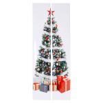 Waterdicht 15.2x39.4in Muurschildering Muursticker, Verwijderbare Raamsticker, voor Kerstversiering Eetkamers Slaapkamers Salons Showcase Decoratie(Christmas tree door stickers)