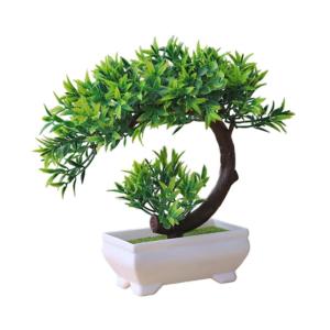 Kunstdecoratieve plant in pot, ornament, in pot voor decoratieve woonkamer, kantoor, tuin, koraalstijl