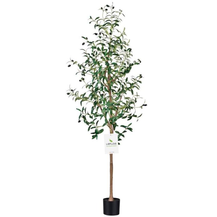 180cm künstliche Olivenbaum, nur für den Innenbereich mit lebendigem Stamm, verstellbarem Zweig und prallen Oliven, deko für Büro, Laden, Wohnung und Party