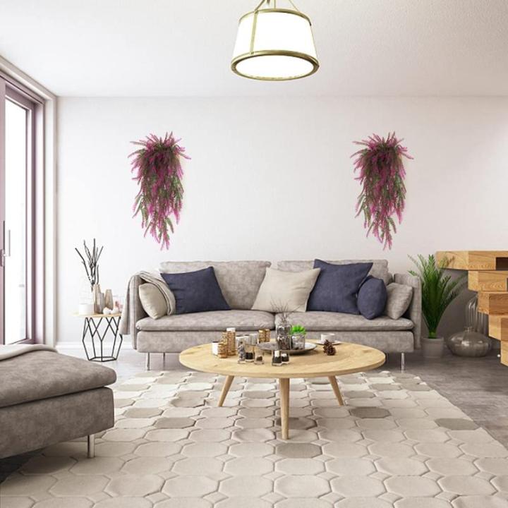 2 stuks 80 cm kunstmatige hangende planten nep varens plastic planten Perzische rotan, nep hangende klimop wijnstok muur opknoping planten groen voor thuis tuin kamer bruiloft deco
