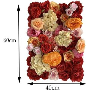 Blumen-Wandpaneel-Hintergrund-Dekor, Rote Künstliche Blumen-Hintergrund Für Hochzeit, Party, Baby-Brautparty, Hängende 3D-Fake-Hortensien-Wanddekoration, Künstliche Hortensie A