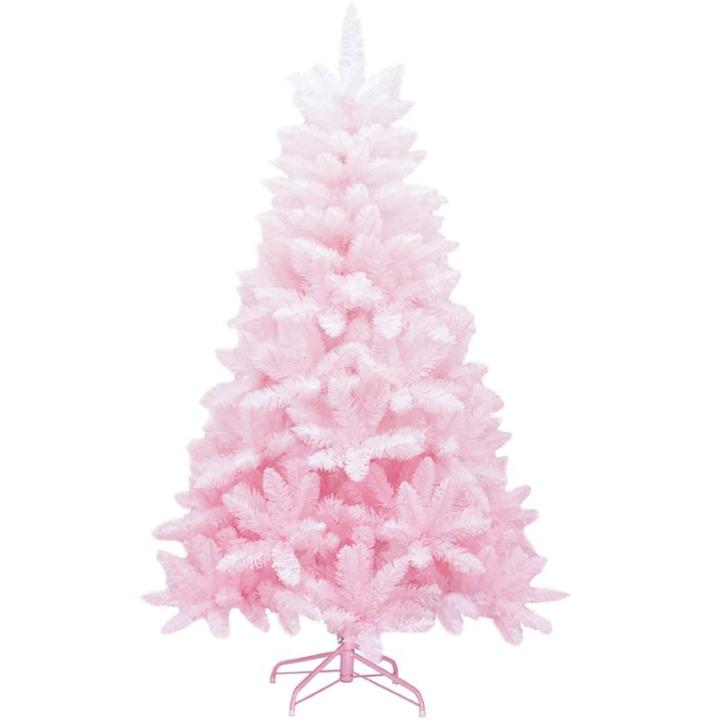 Künstlicher rosa Weihnachtsbaum, Weihnachtsbaum-Kiefer, falscher Sakura-Baum im japanischen Stil, unbeleuchteter, aufklappbarer Weihnachtsbaum, modischer Weihnachtsbaum，Pink-210