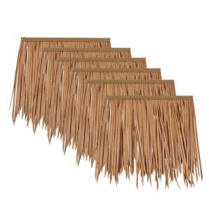 6 STÜCKE Palmenstroh Aus Kunststoff, 50 X 50 cm Mexikanische Palmenstrohrolle Tiki Hut Bar Dachstrohdekoration, (Color : Yellow-1)