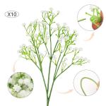 Gypsophila , 10 stuks Gypsophila-planten, voor bruiloft, bruidsboeket, thuis, knutselen en decoratie (wit)