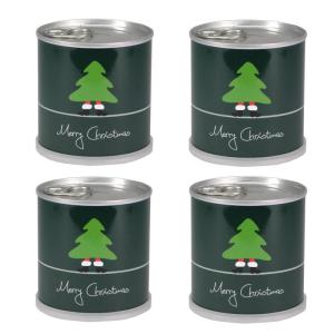 4 stuks kerstboom in doos, cadeau in instant tuining, bloemendozen, voor adventskalender Kerstmis