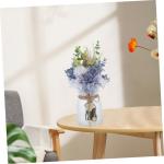 1 Satz Simulierte Vasenornamente Hochzeitsfeier Blumendekor Blumenstraußdekoration Zum Selbermachen Zarte Simulierte Blumen Blumenrequisite Gefälschte Blumen Keramikvase Holz