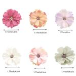 60 stuks mini-bloemen van zijde, meerkleurig, mini-madeliefjes, madeliefjes, zijden koppen, , voor feest, bruiloft, huis, decoratie, knutselen, kunsthandwerk