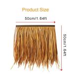 Simulation Stroh Kunststoff Stroh Fliese künstliche PVC Holzhaus Pavillon gefälschte Stroh natürliche Dachdekoration feuerfest Künstliches Stroh Gefälschtes Stroh 50X50cm