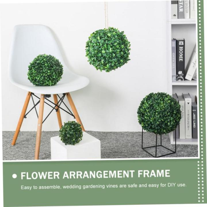 4 Stück Grasballständer Formschnitt-Kugelrahmenhalter grünes Kugelrahmengestell gartenaccessoires pflanzentopf Blumentöpfe Kugelkäfig für künstliche Pflanzen Blumenregalhalt
