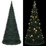 Künstlicher Pop-Up-Weihnachtsbaum mit Beleuchtung Grün 210 cm