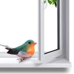 Kunstmatige roodborstjesvogel om vast te klemmen, rode kardinaal, kerstboomdecoratie, vogelknutselsets voor boom, huis, tuin, feestdecoraties buiten (A2, 12 stuks, robin)