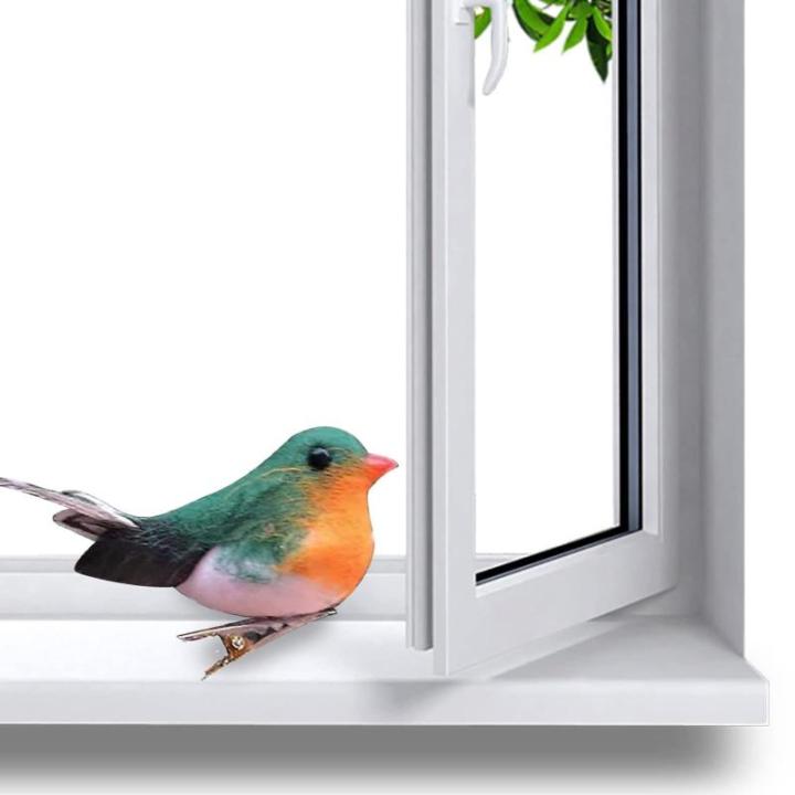Kunstmatige roodborstjesvogel om vast te klemmen, rode kardinaal, kerstboomdecoratie, vogelknutselsets voor boom, huis, tuin, feestdecoraties buiten (A2, 12 stuks, robin)