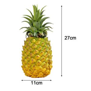 Authentische Ananas Skulptur, Kunstobst Deko für Zuhause, Elegantes Ornament, 11cmx27cm