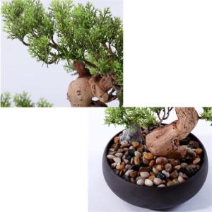 Künstlicher Bonsai-Baum Künstlicher Bonsai-Kiefernbaum, 48,3 cm, künstliche Topfpflanze, Kunstbaum, Topfornamente, Schreibtisch-Display, japanische Kiefern-Bonsai-Pflanze for He