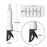 Lichtketting kaarsen kerstboom, kaarsen lichtketting buiten met clip, 16 lampen, verlichte lengte 675 cm, afstand 45 cm, schacht wit, voedingskabel 1,5 m, voor buiten met stekker 6