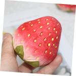 5St Erdbeergarnitur bürodeko büro Dekoration Erdbeer-Dekoration Office Decoration Szenenschmuck gefälschte Erdbeere Ornamente lebensechtes Fruchtmodell Simulation Erdbeere höl
