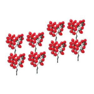 8 STK Simulierte Kirschtomaten dekorative Kirschtomaten Simulation Kirschtomaten Künstliche Tomaten Dekorative Tomaten lebensechte Kirschtomaten Zuhause gefälschte Fruchtstütze 