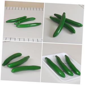 2 Sätze Simuliertes Gemüsemodell Künstliche Gurkendekore Simulationsgurke Simulierte Gurkenmodelle Gurken-Modell Simulation Gefälschter Gemüsemodelle Green Schaum 4 Stück * 2