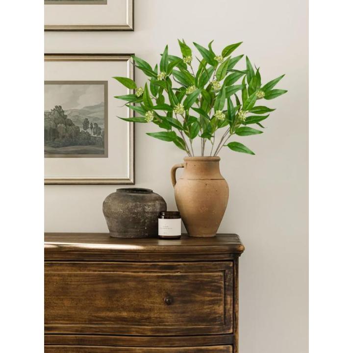 Künstliche Eukalyptuszweige mit weichen Beerenbündeln, 83,8 cm, künstlicher Eukalyptus-Spray, fühlt sich echt an, künstliche Eukalyptusstiele für Zuhause, Hochzeit, Tafelaufs