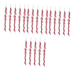 20 STK Chili-Pfeffer-modelldekoration Simulation Chili Simulation Gefälschtes Gemüse Abs Lebensechtes Pfefferdekor Künstliche Hängende Paprika Künstlicher Pfeffer Ristra Rot S