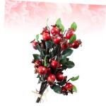 4 Stück Weihnachtsdekorationen Künstliche Beeren Weihnachtsschmuck Winterbeflockte Plektren Gefälschte Obst Wohnkultur Girlandendekor Blumenkorb Dekoration Hagebutten Ländlich