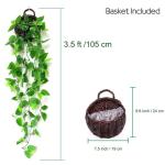 Kunstmatige klimopslinger kunstmatige hangende planten binnenshuis, hangende mandplanten, kunstmatige hangende planten buiten, valse klimop hangende wijnstokken voor thuis, muur, b