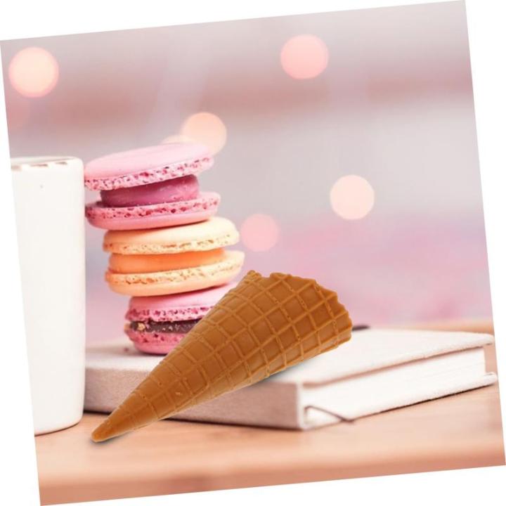 2st Knuspriger Realistische Eistüte Displayzubehör Für Dessertläden Modell Einer Eistüte Eistüte-modellierfigur Display-Requisite Künstliche Eiswaffel Kleine Eistüte PVC