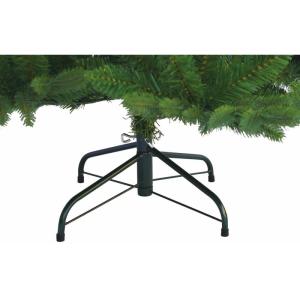 23005 240 cm kunstkerstboom PE/PVC (Ø ca. 152 cm) met 2366 punten, snel op te bouwen klapscherm, natuurgetrouwe spuitgietelementen, dennenboom incl. metalen kerstboomstandaard