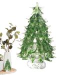 Glas-Weihnachtsbaum, Tisch-Weihnachtsbaum | Kleine Tisch-Weihnachtsbaum-Figur - Sammlerkunst-Glasstatue, Tisch-Weihnachtsbaum, Puppenhaus, Miniatur-Winterfiguren für die Weihnacht