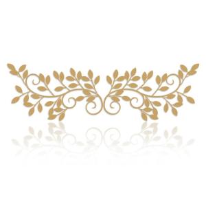 2 stuks metalen boomblad wanddecoratie wijnstok olijftak blad muurkunst ornament muur opknoping bord voor boven deur, woonkamer, kantoor, binnen en buiten decoratie (goud)