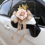 6 Stücke Simulation Blume Form Auto Dekoration für Hochzeit Festivers Party Supplies
