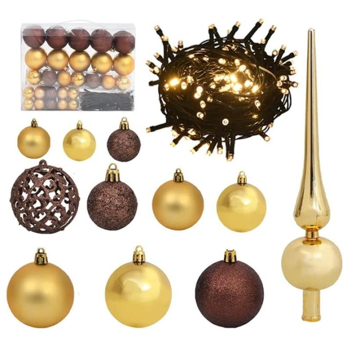 Künstlicher Weihnachtsbaum Klappbar Christbaum Kunstbaum Weihnachten Künstlicher Weihnachtsbaum Dekobaum Tannenbaum für Weihnachten Dekoration 150 LEDs & Kugeln 150 cm Grün und