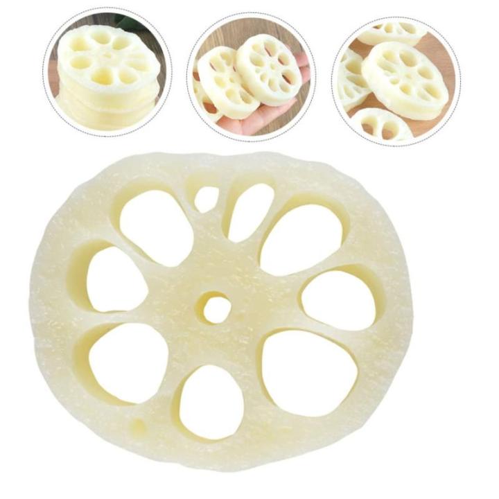 3 Sätze Modell Der Lotuswurzelscheibe Mini-hausdekoration Gefälschte Scheibe Interessantes Miniaturspielzeug Mini-Food-Spielzeug Mini-Essen Kinder Dekor Mini-dekor PVC 4 Stück *