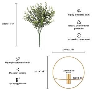 Groen wanddecoratie, wandmontage metalen muurkunst, hangende kunstmatige eucalyptus, boerderij wanddecor voor woonkamer, slaapkamer wanddecoratie boven bed, 2 stuks nepplant