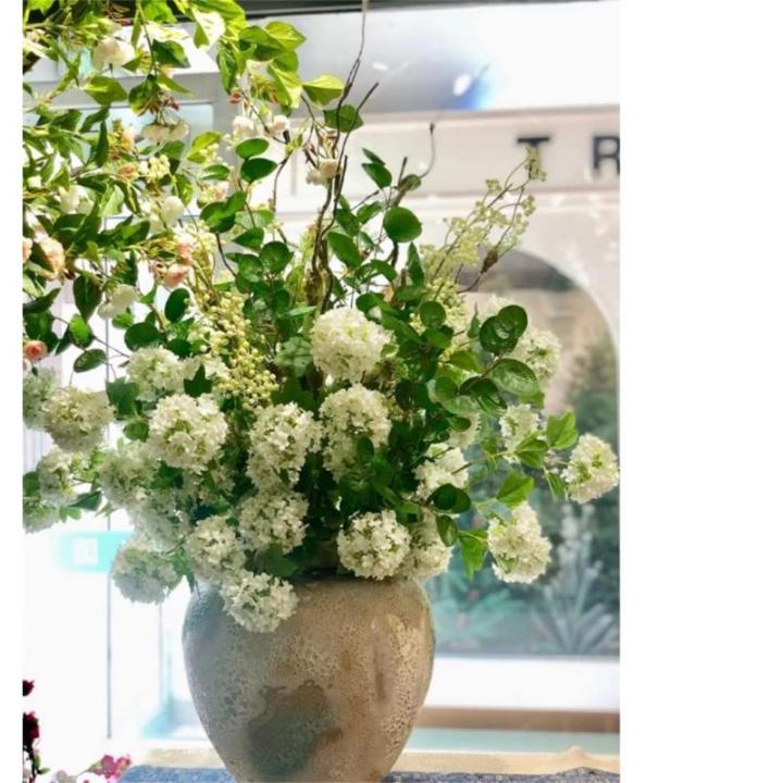 10Pcs 3-Heads/Branch Kunstmatige Hortensia Zijde Bloem Woonkamer Woondecoratie Lange Stam 80cm voor Woonkamer (A, 1pcs)