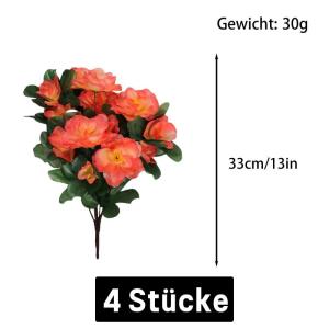 Deko Blumen Künstlich 33 cm Kunstpflanzen Kunstblumen mit Langem Stiel Künstliche Fake Blumen Blumenarrangements für Zuhause Hotel Party 0513