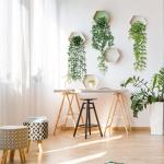 Kunstmatige hangende planten met potten, 3 stuks, 63 cm, 78 cm, 80 cm, , wijnstok, kunstmatige hangende klimopplanten, binnen in potten, nepklimop, potplanten, decoratie voor thuis