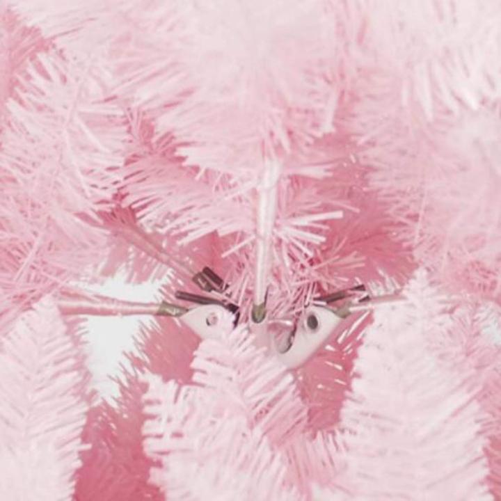 6ft Einzigartige Weiß Weihnachten Baum Künstliche Weihnachten Baum Mit Metall Ständer Für Indoor Und Outdoor Dekoration Modische，Pink-150cm